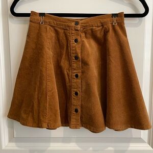 Brandy Melville Brown Button-Up Skirt